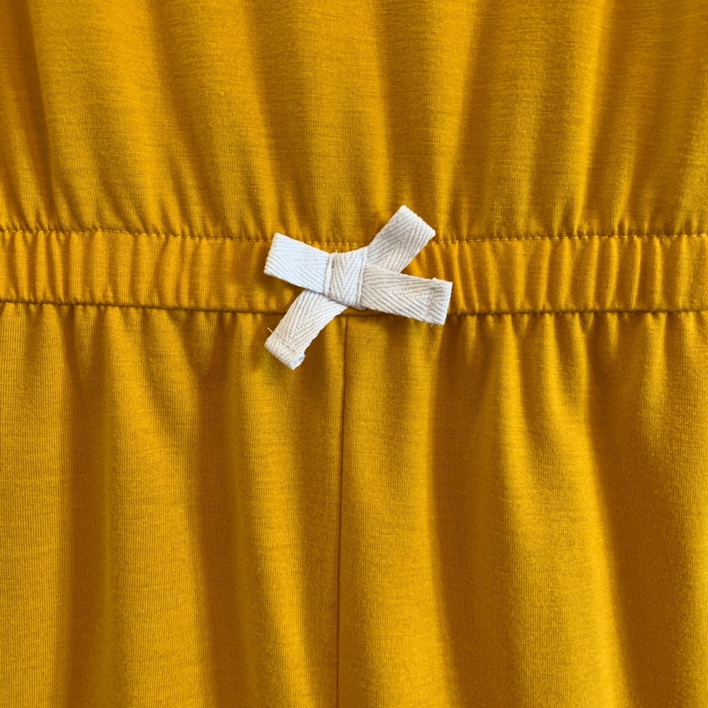 (K250) NWT Wonder Nation Girls XL (14-16) Mustard w/white Trim Romper - Picture 4 of 9